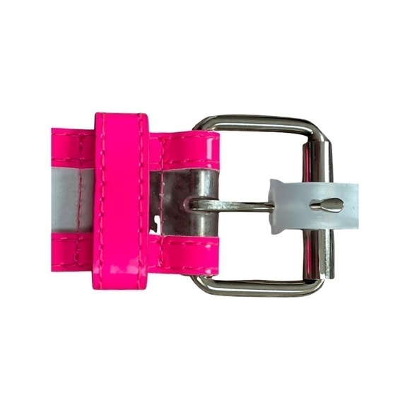 NO Boundaries Neon Pink Retro Style 80’s Grommet Belt Women’s Size Large. - Picture 1 of 16
